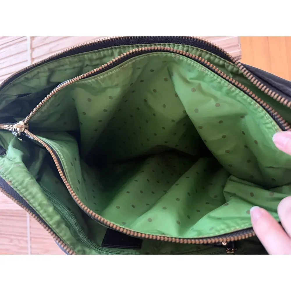Kate Spade Serena Black Nylon Multi-Pocket Messenger or Baby Diaper Bag